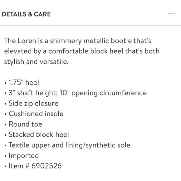 Toms | Loren Shimmer Block Booties - Picture 8 of 8